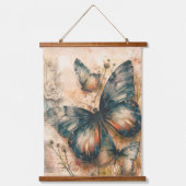  Oranje vlinders Hangend Wandkleed (Voorkant)