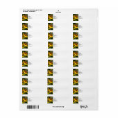 Oranje Vlinders op Gele Coreopsis Etiket (Full Sheet)