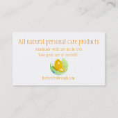 Oranje vlinders Visitekaartje Wildflowers Art (Achterkant)