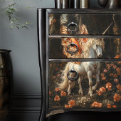 Oranje Vlindervleugel Eenhoorn Decoupage Tissuepapier