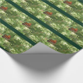 Oranje vlinderwerkpapier v2 cadeaupapier (Hoek)