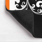 Oranje vlinderzwenken muismat (Hoek)