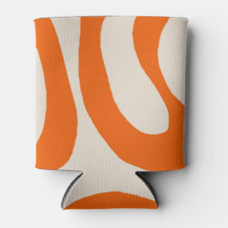Oranje Vloeibare Swirl Flow Groovy Stripe Y2K Patr Blikjeskoeler
