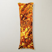 Oranje vloeistof lichaamskussen (Voorkant Verticaal)