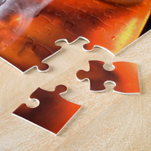 Oranje-vloeistoftestgas Legpuzzel (Zijkant)