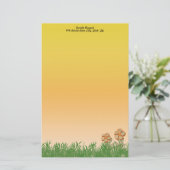 Oranje vloerkunst van de Bouw Gepersonaliseerd Briefpapier (Staand voorkant)