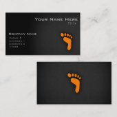 Oranje voetafdruk visitekaartje (Voorkant / Achterkant)