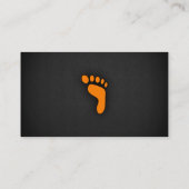 Oranje voetafdruk visitekaartje (Achterkant)