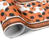 Oranje Voetbal collage Cadeaupapier (Rol Hoek)