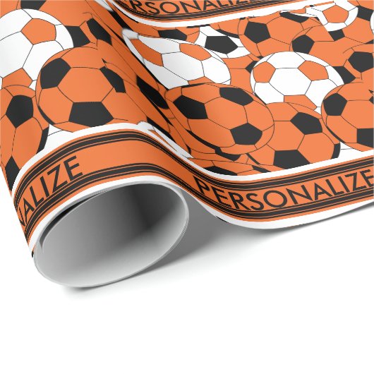 Oranje Voetbal collage Cadeaupapier (Rol Hoek)