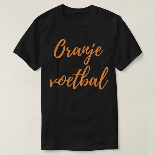 Oranje Voetbal Design T-shirt (Design voorkant)