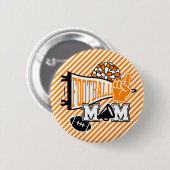 Oranje voetbalmoeder ronde button 5,7 cm (Voorkant /achterkant)