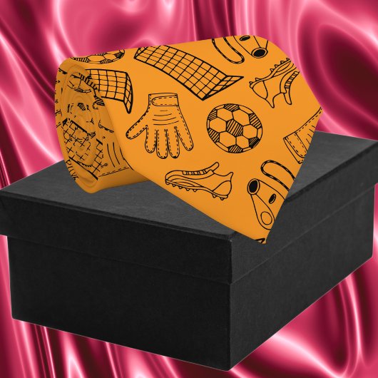 Oranje voetbaluitrusting stropdas