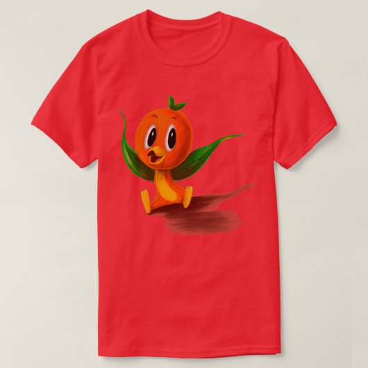 Oranje vogel 2 t-shirt (Design voorkant)