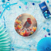 Oranje Vogel Bloem Bloem Papieren Kommen (Feest)