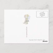 Oranje vogel briefkaart (Achterkant)