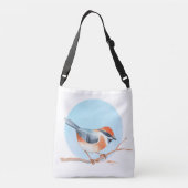 Oranje vogel crossbody tas (Achterkant)