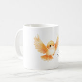 Oranje Vogel Koffiemok (Voorkant links)