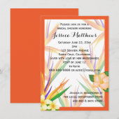 Oranje vogel van het Paradise Vrijgezellenfeest We Kaart (Voorkant / Achterkant)