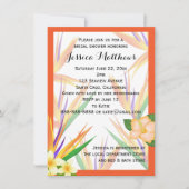 Oranje vogel van het Paradise Vrijgezellenfeest We Kaart (Voorkant)