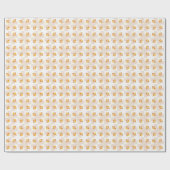 Oranje vogelpatroon cadeaupapier (Vlak)