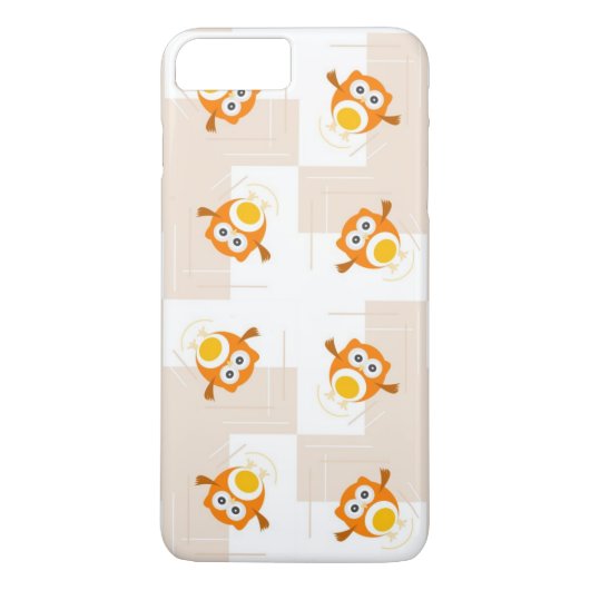 Oranje vogelpatroon Case-Mate iPhone case (Achterkant)