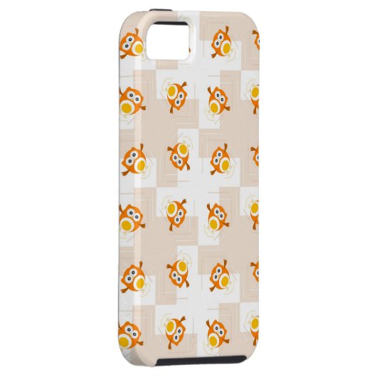 Oranje vogelpatroon Case-Mate iPhone case (Back/Rechts)