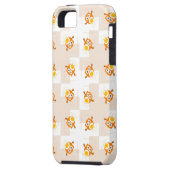 Oranje vogelpatroon Case-Mate iPhone case (Achterkant Links)