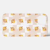 Oranje vogelpatroon Case-Mate iPhone case (Achterkant (horizontaal))