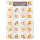 Oranje vogelpatroon klembord (Voorkant)