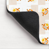 Oranje vogelpatroon muismat (Hoek)