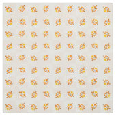 Oranje vogelpatroon stof (Swatch)