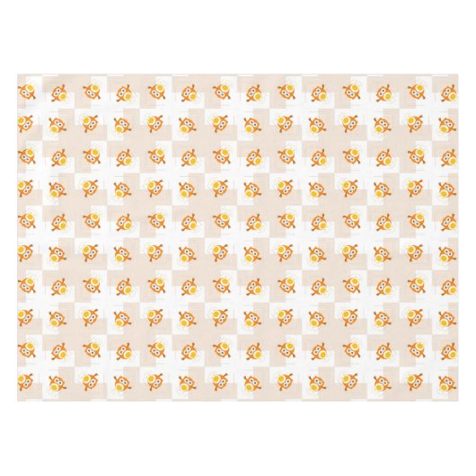 Oranje vogelpatroon tafelkleed (Voorkant (Horizontaal))