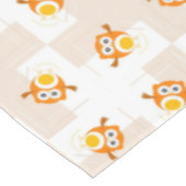 Oranje vogelpatroon tafelkleed (Gekanteld)