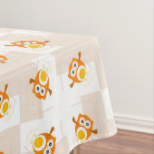 Oranje vogelpatroon tafelkleed (Voorbeeld)