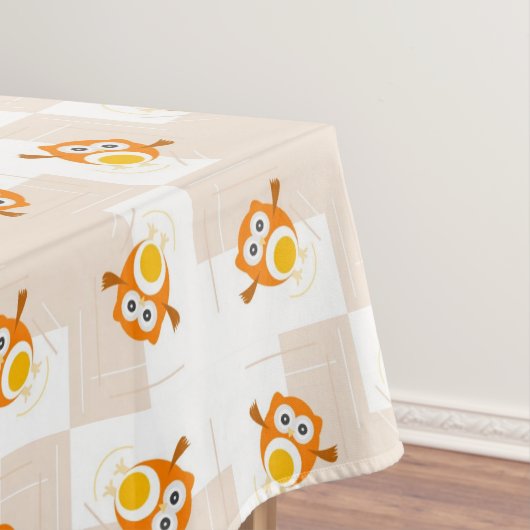 Oranje vogelpatroon tafelkleed (Voorbeeld)