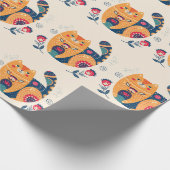 Oranje volkskatten cadeaupapier (Hoek)