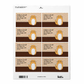 'Oranje volkskunst kat' Etiket (Full Sheet)