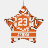 Oranje volleybal | Personaliseren Keramisch Ornament (Voorkant)