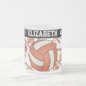 Oranje volleybal | Personaliseren Matglas Koffiemok (Center)