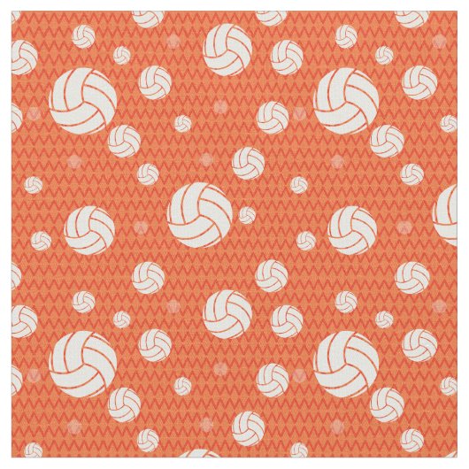 Oranje Volleyball Chevron Patterned Stof (Close Up)