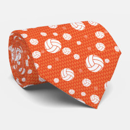 Oranje Volleyball Chevron Patterned Stropdas