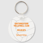 oranje volleybalteam kleuren aangepaste jersey num sleutelhanger (Achterkant)