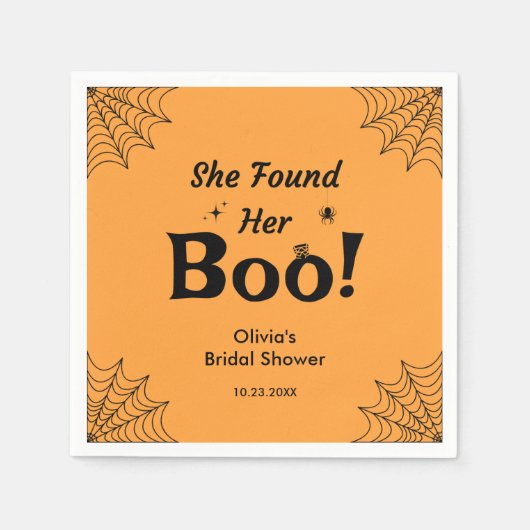 Oranje vond ze haar Vrijgezellenfeest van Hallowee Servet (Voorkant)