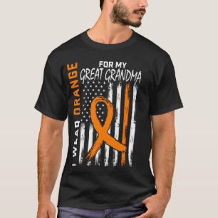 Oranje voor overgrootmoeder Multiple Sclerose bewu T-shirt
