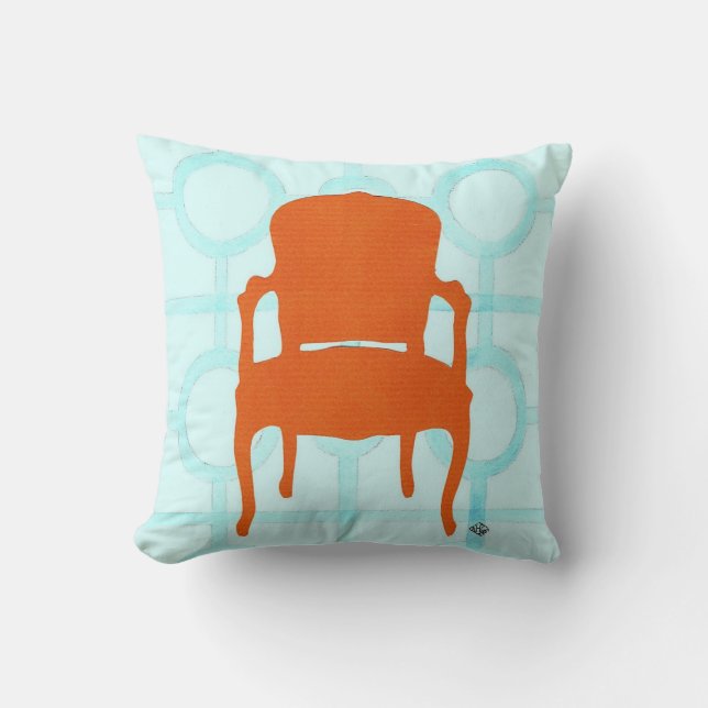 ORANJE VOORZITTER SILHOUETTE CUSHION KUSSEN (Voorkant)