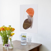 Oranje vormen van handgemaakte Waterverf Abstract Folie Afdrukken (Laag (Keuken))