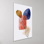 Oranje vormen van handgemaakte Waterverf Abstract  Folie Afdrukken (Laagn)