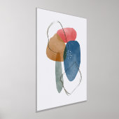 Oranje vormen van handgemaakte Waterverf Abstract  Folie Afdrukken (Laagn)