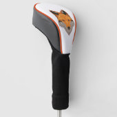 Oranje Vos Golf Head Cover (Schuin)